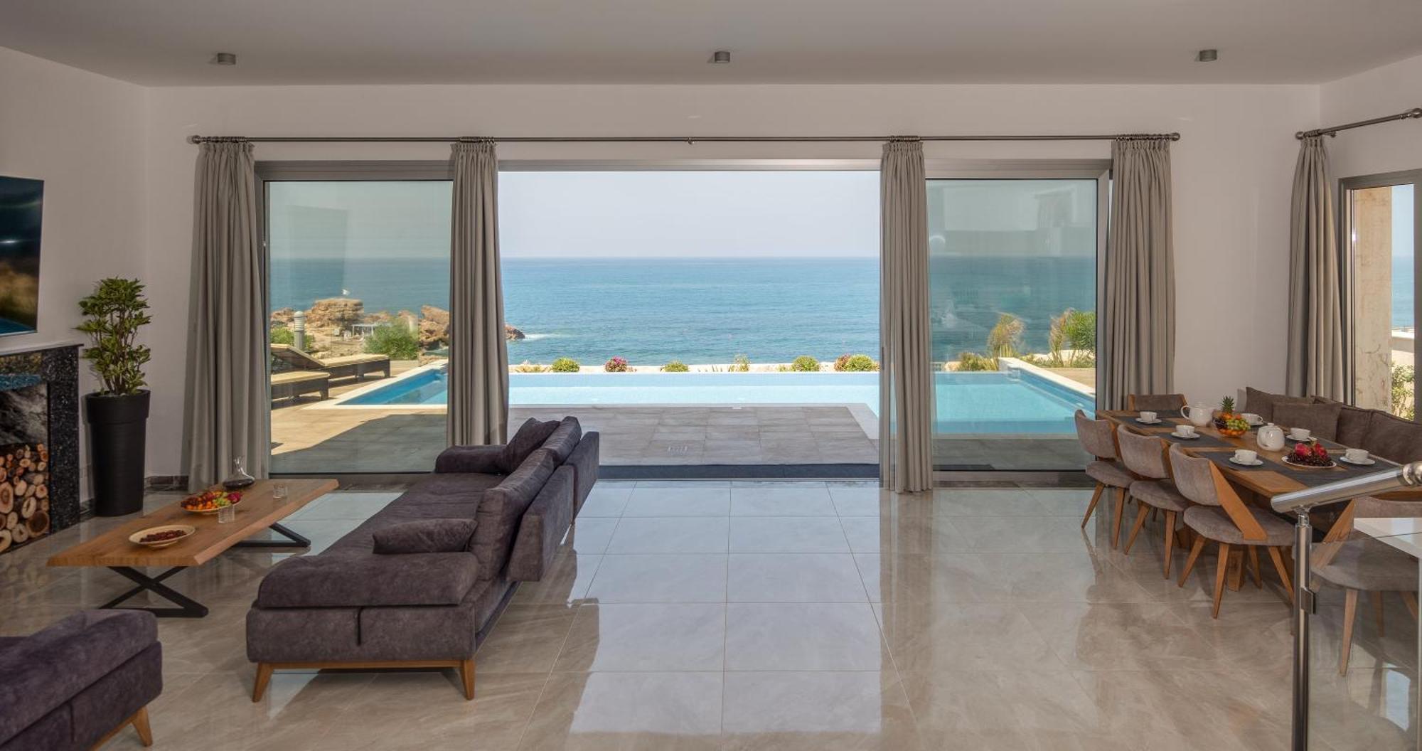 Paphos Olymp Luxury Villa D - Luxury Escape With Direct Beach Access And Unique Sunsets מראה חיצוני תמונה